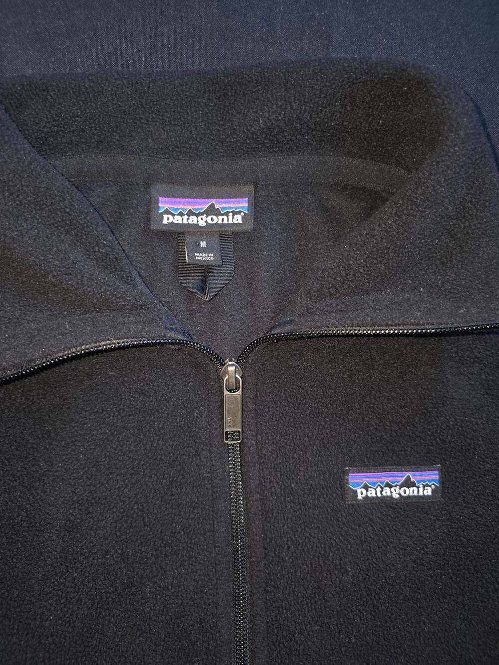 Patagonia Full Zip Fleece Jacket Size M Black